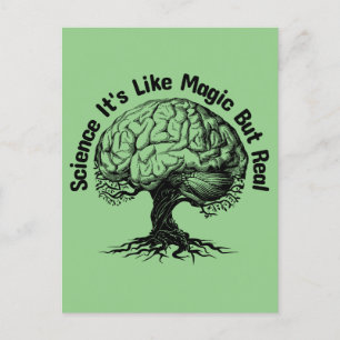 Carte Postale science c'est comme de la magie mais vrai