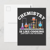 Carte Postale Science Chimiste Humour La chimie est comme la Cui (Devant / Derrière)