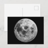 Carte Postale Science de l'astronomie spatiale de la Pleine lune (Devant / Derrière)