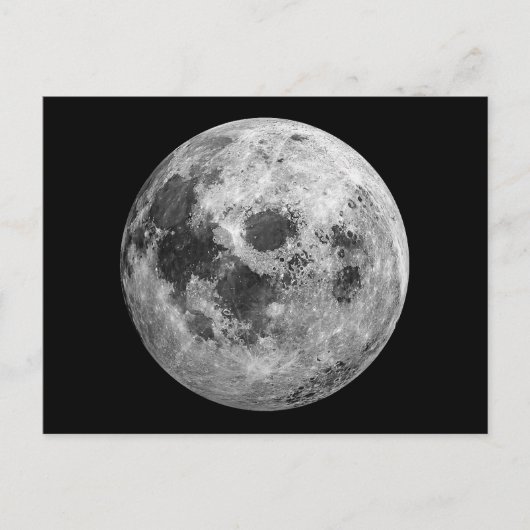 Carte Postale Science de l'astronomie spatiale de la Pleine lune (Devant)