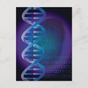 Carte Postale Science d'empreinte ADN