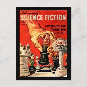 Carte Postale Science-fiction étonnante_ Janvier 1947_Pulp Art