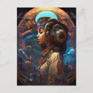 Carte Postale Science-fiction Femme noire Afrofuturisme