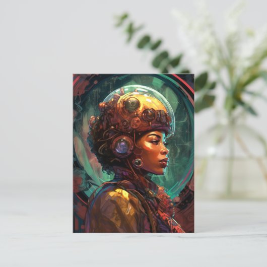 Carte Postale Science-fiction Femme noire Afrofuturisme (Debout devant)