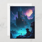 Carte postale Science Fiction Futuriste Ville (Devant / Derrière)