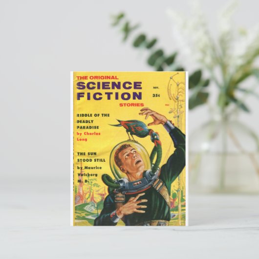 Carte Postale science-fiction originale (Debout devant)
