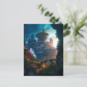 Carte Postale Science Fiction Ville Paysage Sci Fi (Debout devant)