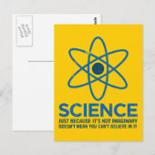 Carte Postale Science - Juste parce que ce n'est pas imaginaire. (Devant / Derrière)