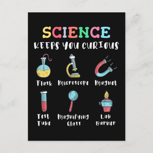 Carte Postale Science keeps you curious (Devant)