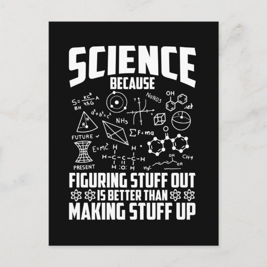 Carte Postale Science Nerd Mathematician Chemist Physicist (Devant)