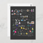 Carte Postale Science Physique Math Chimie Biologie Astronomie (Devant / Derrière)