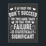 Carte Postale Science Réussite Chimie Motivation Chimiste<br><div class="desc">Ce T-shirt de chimie drôle est un cadeau parfait pour un hipster scientifique motivé nerd. Si vous connaissez quelqu'un qui aime la science et la chimie,  super chemise cadeau de motivation pour un nerd de chimie. Parfait pour les tee - shirts de laboratoire scientifique pour lui / elle.</div>