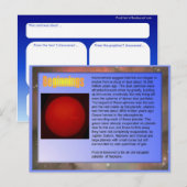 Carte Postale Science, Système Solaire, Début (Devant / Derrière)