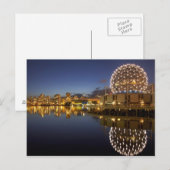 Carte Postale Science World et CBD reflétés dans False Creek, (Devant / Derrière)