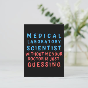 CARTE POSTALE SCIENTIFIQUE DE LABORATOIRE MÉDICAL SANS MOI VOTRE