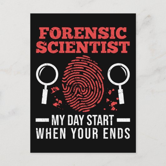 Carte Postale Scientifique en criminalistique Enquêteur en scien (Devant)