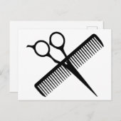 Carte Postale Scissors et Comb (Devant / Derrière)