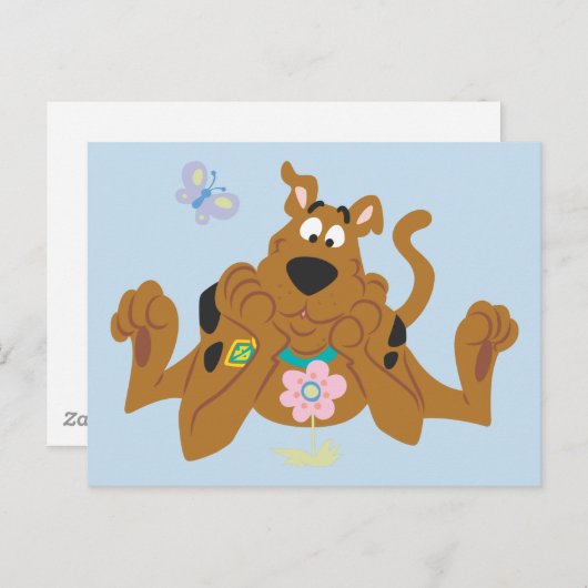 Carte Postale Scooby-Doo Admirant Fleur (Devant / Derrière)