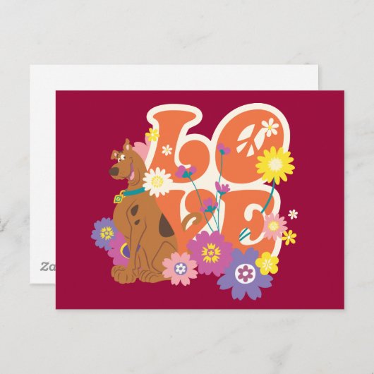 Carte Postale Scooby-Doo "Amour" (Devant / Derrière)