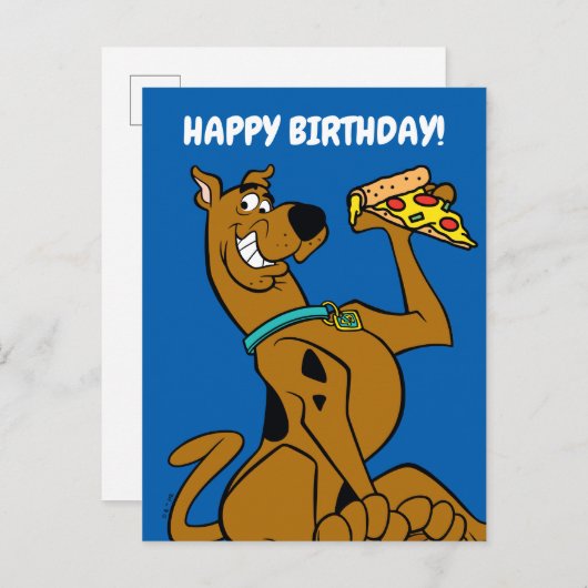 Carte Postale Scooby Doo Avec Pizza Slice (Devant / Derrière)