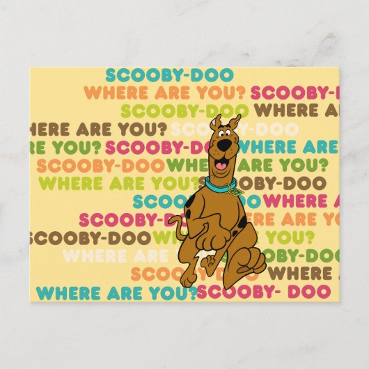 Carte Postale Scooby-Doo Coureur "Où Es-Tu ?" (Devant)