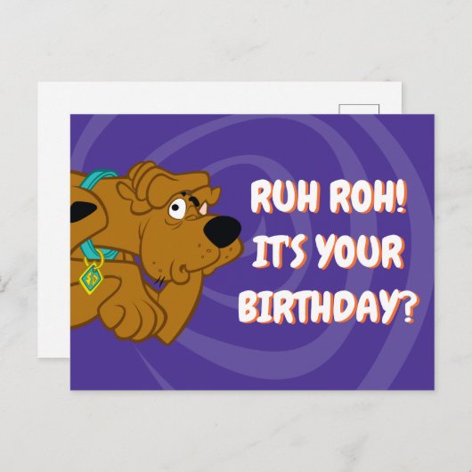 Carte Postale Scooby-Doo effrayé (Devant / Derrière)