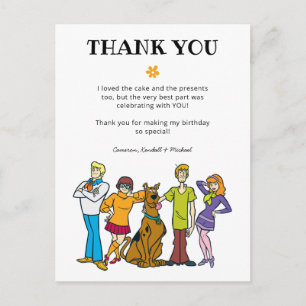 Carte Postale Scooby-Doo et la bande Merci pour l'anniversaire