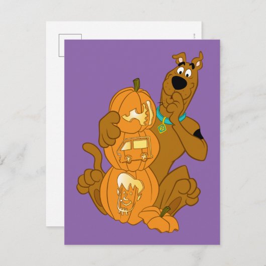 Carte Postale Scooby-Doo | Halloween Jack-O-Lantern (Devant / Derrière)