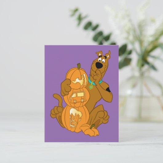 Carte Postale Scooby-Doo | Halloween Jack-O-Lantern (Debout devant)