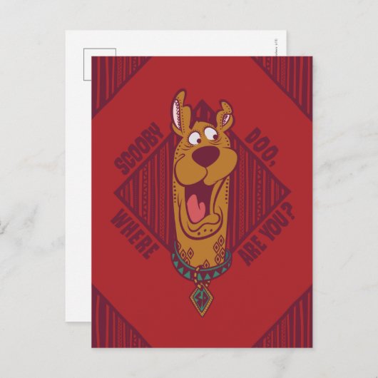 Carte Postale Scooby-Doo Où Êtes-Vous Graphique Tribal (Devant / Derrière)