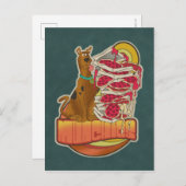 Carte Postale Scooby-Doo | Pile de Pizza "Munchies" Graphique (Devant / Derrière)