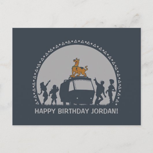 Carte Postale Scooby Doo Style Tribal Van Silhouette (Devant)