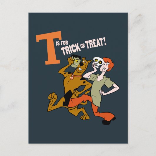 Carte Postale Scooby-Doo | T pour Friandise ou Farce (Devant)