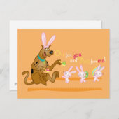 Carte Postale Scooby-Doo "Un pour vous, deux pour moi" Pâques (Devant / Derrière)