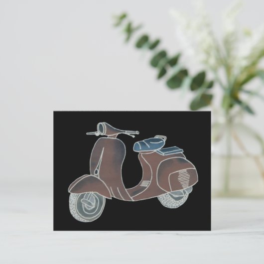 Carte postale Scooter (Debout devant)
