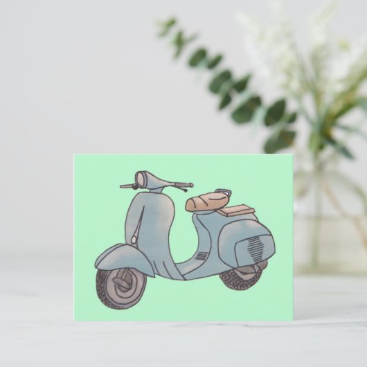 Carte postale Scooter (Debout devant)