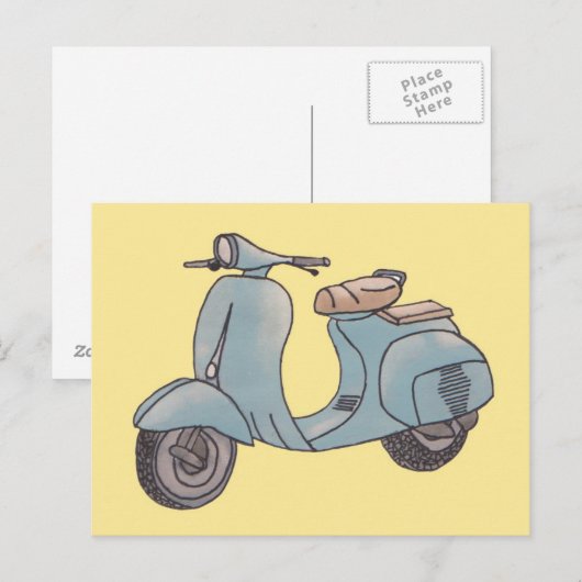 Carte postale Scooter (Devant / Derrière)