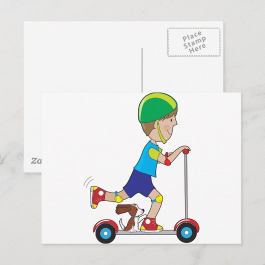 Carte Postale Scooter Boy (Devant / Derrière)