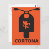 Carte postale Scooter Cortona (Devant / Derrière)