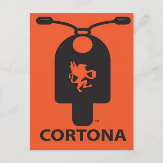 Carte postale Scooter Cortona (Devant)