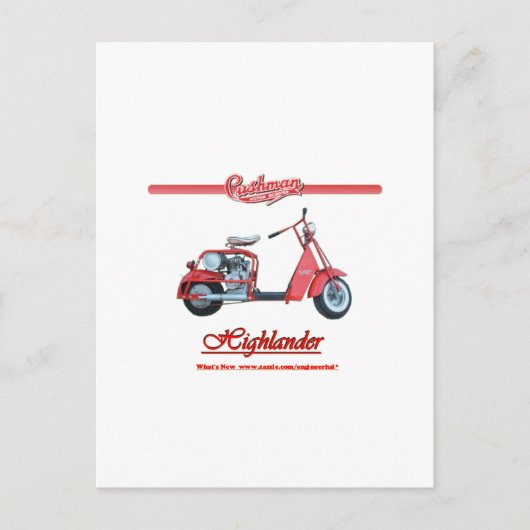 Carte Postale Scooter Cushman Highlander (Devant)