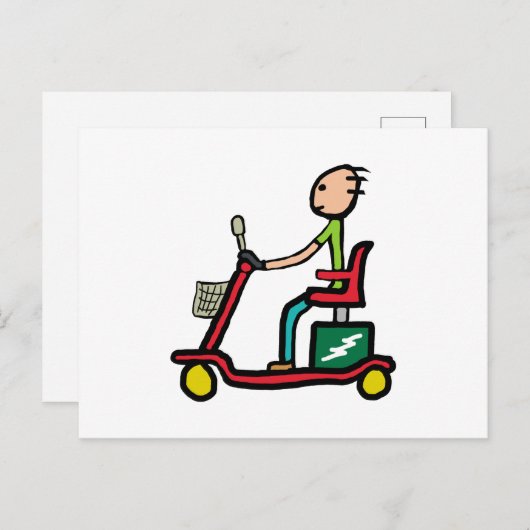 Carte Postale Scooter de mobilité (Devant / Derrière)
