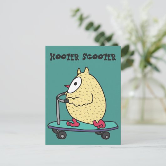 Carte Postale Scooter de sirène (Debout devant)
