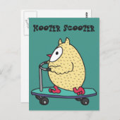 Carte Postale Scooter de sirène (Devant / Derrière)