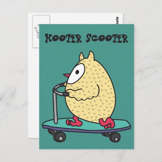 Carte Postale Scooter de sirène (Devant / Derrière)