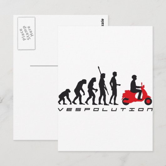 Carte Postale scooter d'évolution (Devant / Derrière)