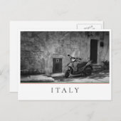 Carte Postale Scooter en noir et blanc (Devant / Derrière)