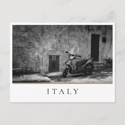 Carte Postale Scooter en noir et blanc (Devant)