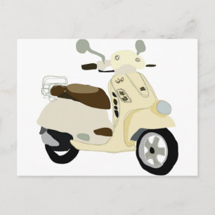 Carte Postale scooter funky illustration numérique