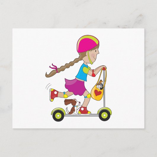Carte Postale Scooter Kid (Devant)